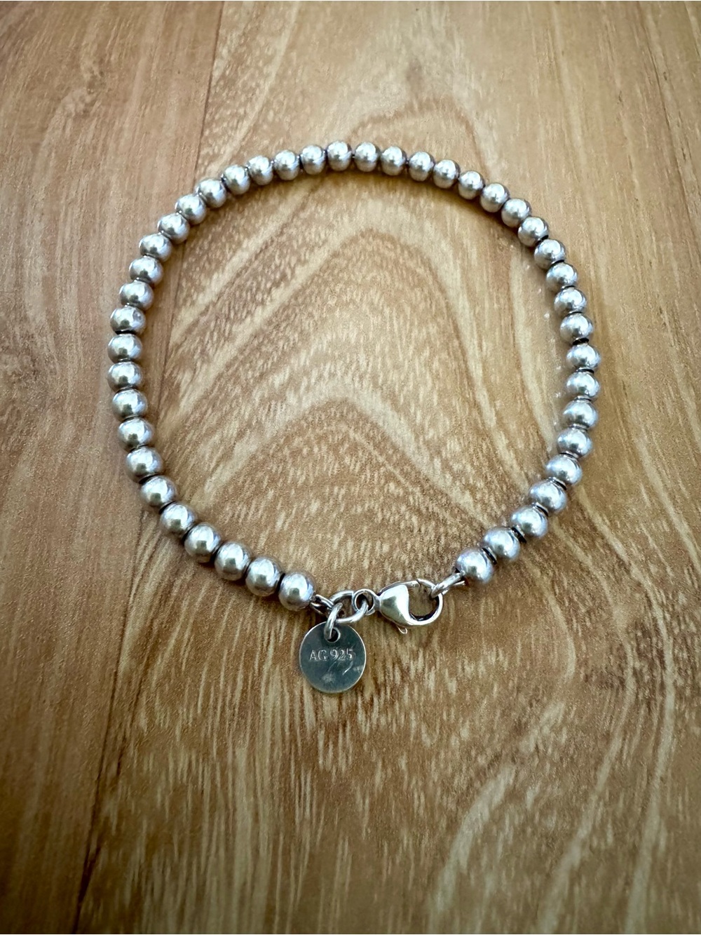 Tiffany and Co Sterling Silver Beaced Bracelet